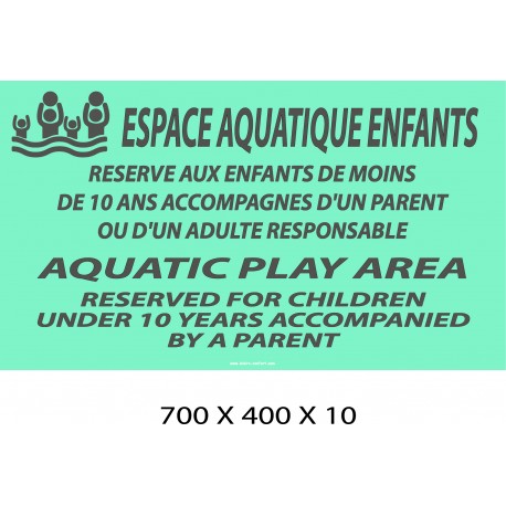 PANNEAU ESPACE AQUATIQUE ENFANTS 700 X 400 X 10