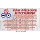 PANNEAU PAR MESURE D' HYGIÈNE  4L - 700 X 400 X 10