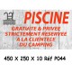 PANNEAU PISCINE GRATUITE - 450 X 250 X 10