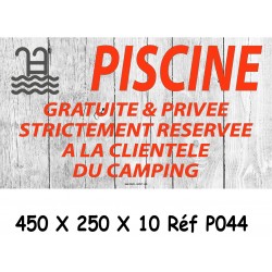PANNEAU PISCINE GRATUITE - 450 X 250 X 10