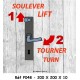 PANNEAU SOULEVER TOURNER 2L - 200 X 200 X 10