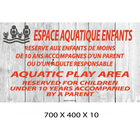 PANNEAU ESPACE AQUATIQUE ENFANTS 700 X 400 X 10