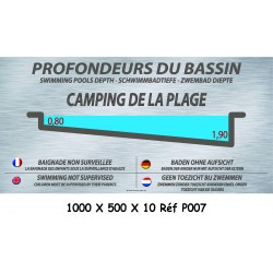 PANNEAU PROFONDEUR BASSIN 5L - 1000 X 500 X 10