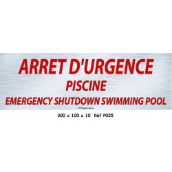 PANNEAU ARRÊT D'URGENCE 2L - 300X 100 X 10