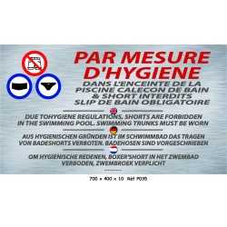 PANNEAU PAR MESURE D' HYGIÈNE  4L - 700 X 400 X 10