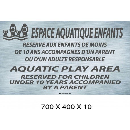 PANNEAU ESPACE AQUATIQUE ENFANTS 700 X 400 X 10