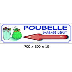 PANNEAU POUBELLE DIRECTION - 700 X 200 X 10 (copie)