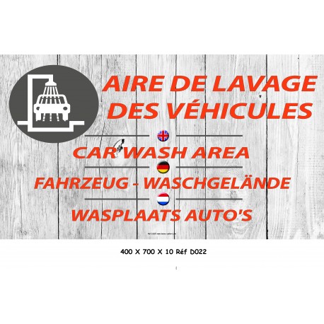 PANNEAU AIRE LAVAGE 4L - 400 X 700 X 10