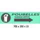 PANNEAU POUBELLE DIRECTION - 700 X 200 X 10