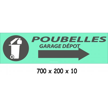 PANNEAU POUBELLE DIRECTION - 700 X 200 X 10