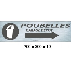 PANNEAU POUBELLE DIRECTION - 700 X 200 X 10