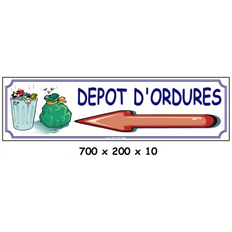 DÉPÔT D'ORDURES D - 700 X 200 X 10