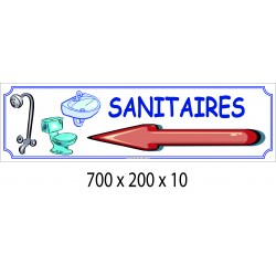 PANNEAU SANITAIRES DIRECTIONNEL - 700 X 200 X 10