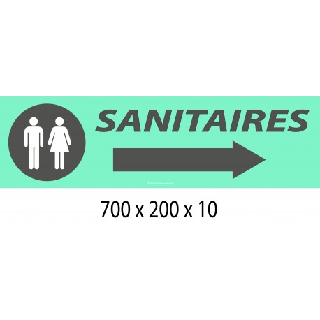 PANNEAU SANITAIRES DIRECTIONNEL - 700 X 200 X 10