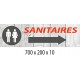 PANNEAU SANITAIRES DIRECTIONNEL - 700 X 200 X 10