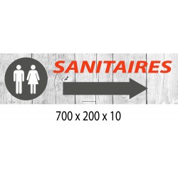 PANNEAU SANITAIRES DIRECTIONNEL - 700 X 200 X 10