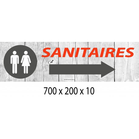 PANNEAU SANITAIRES DIRECTIONNEL - 700 X 200 X 10