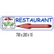 PANNEAU RESTAURANT DIRECTIONNEL - 700 X 200 X10