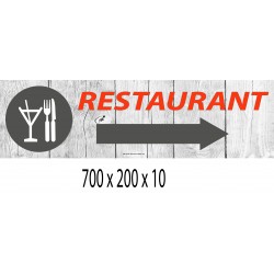 PANNEAU RESTAURANT DIRECTIONNEL - 700 X 200 X10