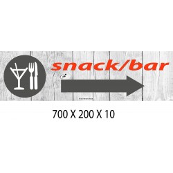 PANNEAU SNACK BAR DIRECTIONNEL - 700 X 200 X 10