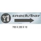 PANNEAU SNACK BAR DIRECTIONNEL - 700 X 200 X 10