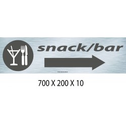 PANNEAU SNACK BAR DIRECTIONNEL - 700 X 200 X 10