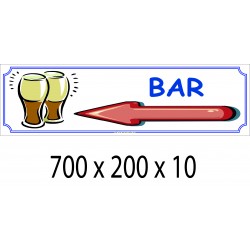 PANNEAU BAR DIRECTIONNEL - 700 X 200 X 10