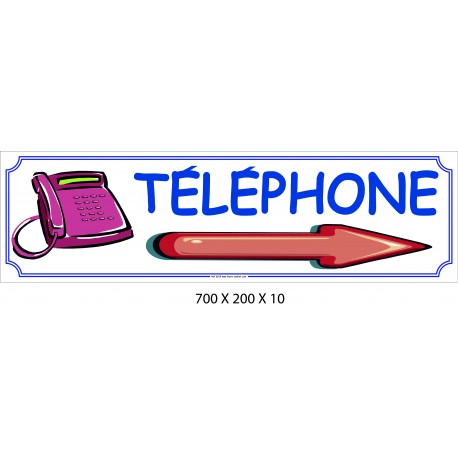 PANNEAU TÉLÉPHONE DIRECTIONNAL -  700 X 200 X 10