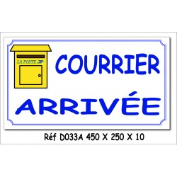 PANNEAU COURRIER ARRIVE - 450 X 250 X 10