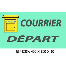 PANNEAU COURRIER DEPART - 450 X 250 X 10