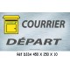 PANNEAU COURRIER DEPART - 450 X 250 X 10