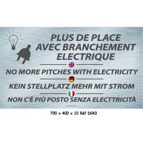 PANNEAU BRANCHEMENTS ÉLECTRIQUES 4L - 700 X 400 X 10