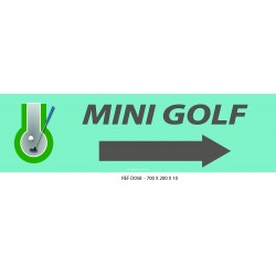 PANNEAU MINI GOLF DIRECTIONNEL - 700 X 200 X 10