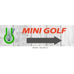 PANNEAU MINI GOLF DIRECTIONNEL - 700 X 200 X 10