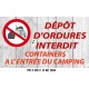 PANNEAU DEPOT ORDURES INTERDITES