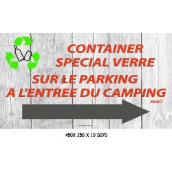 PANNEAU CONTAINERS VERRE DIRECTIONNEL  - 450 X 250 X 10