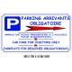 PANNEAU PARKING ARRIVANTS 4L DIRECTIONNEL  - 700 X 400 X 10