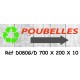 PANNEAU POUBELLES DIRECTIONNEL - 700 X 200 X 10