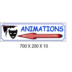 PANNEAU ANIMATIONS DIRECTION - 700 X 200 X 10