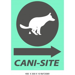 PANNEAU CANI-SITE ESPACE POUR CHIEN DIRECTIONNAL -  400 x 300 x 10