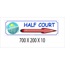 PANNEAU SIGNAL HALF COURT DIRECTIONNEL -  700 X 200 X 10
