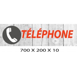 PANNEAU SIGNAL TÉLÉPHONE 700 X 200 X 10