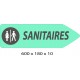 FLECHE SIGNAL SANITAIRES DIRECTIONNEL - 600 X 180 X 10