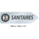 FLECHE SIGNAL SANITAIRES DIRECTIONNEL - 600 X 180 X 10