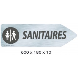 FLECHE SIGNAL SANITAIRES DIRECTIONNEL - 600 X 180 X 10