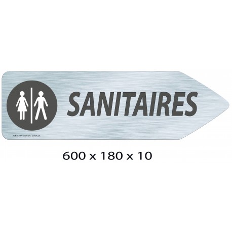 FLECHE SIGNAL SANITAIRES DIRECTIONNEL - 600 X 180 X 10