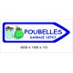 FLECHE SIGNAL POUBELLES DIRECTIONNEL - 600 X 180 X 10