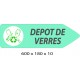 FLECHE SIGNAL DEPOT VERRES DIRECTIONNEL - 600 X 180 X 10