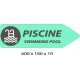 FLECHE SIGNAL PISCINE DIRECTIONNEL - 600 X 180 X 10