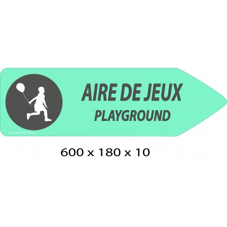 FLECHE SIGNAL AIRE DE JEUX  DIRECTIONNEL - 600 X 180 X 10